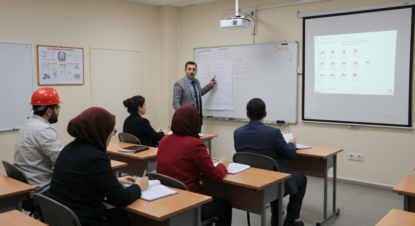 Çermik Diyarbakır iş güvenliği kursu — termal kaplıca Legionella risk değerlendirmesi, mermer ocağı silikozis izleme ve mandıra CIP güvenliği İSG eğitimi