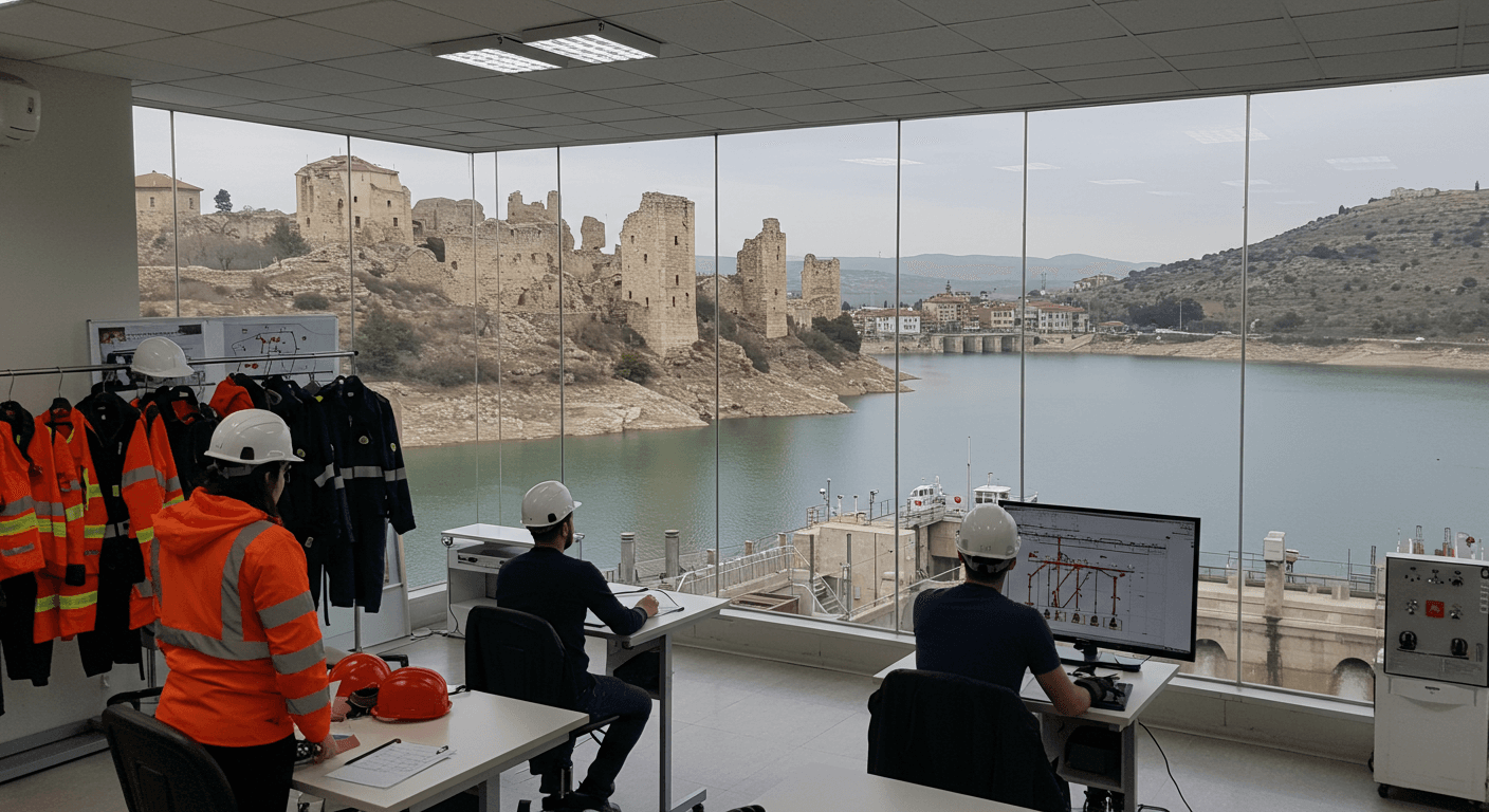 Eğil Diyarbakır iş güvenliği kursu — baraj kapak hidrolik LOTO bakımı, kafes balıkçılık PFD güvenliği ve HES şalt arc-flash İSG eğitimi