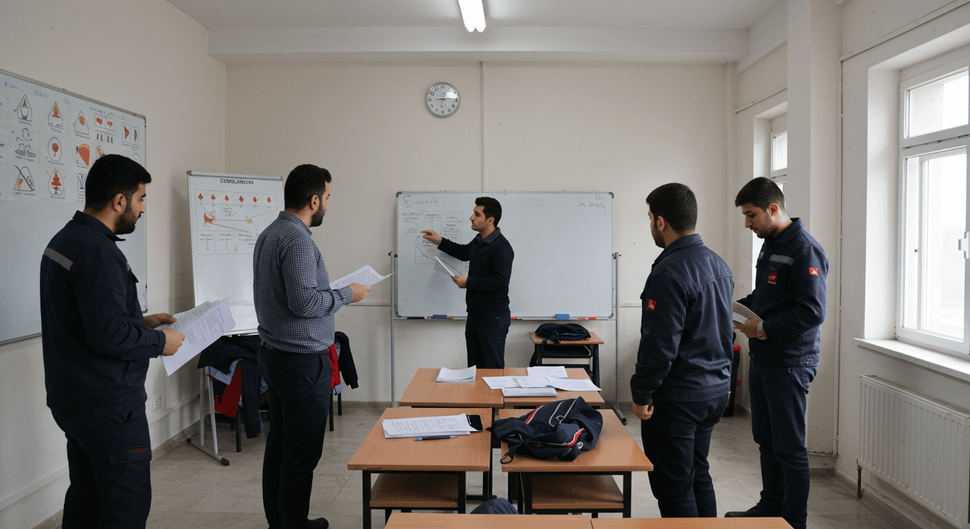 Menemen iş güvenliği kursu eğitim ortamı