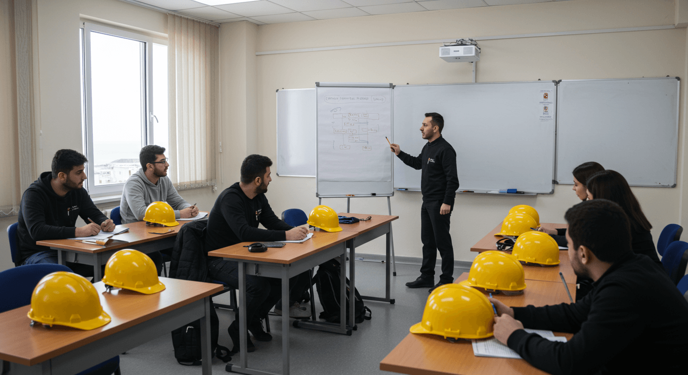 Narlıdere iş güvenliği kursu eğitim ortamı - İzmir savunma sanayi ve konut sektörüne özel İSG uzmanlık eğitimi